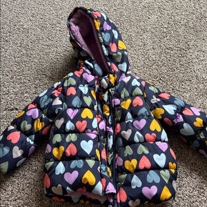 Carter's Colorful Heart Puffer Jacket